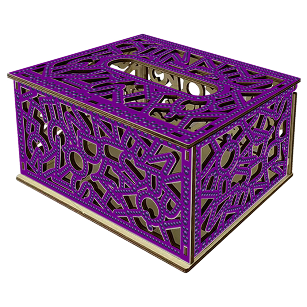 Diamond Painting Paper Towel Holder Napkin Dispenser for Beginners (Purple)