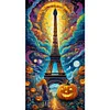 Paris Tower Halloween-Full Round Diamond Painting( 40x70cm)