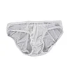 Men's low-waist sexy ice silk briefs