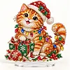 DIY Pearl Diamond Painting Acrylic Stand, Christmas Double-Sided Printed Tabletop Decoration, Special Shaped Diamond Art Craft Kit for Home Decor