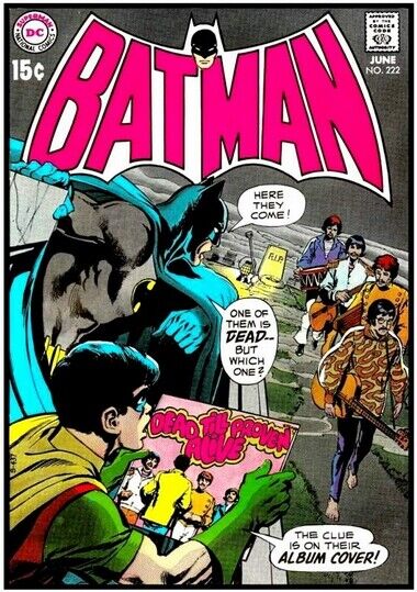 BATMAN POSTER - BEATLES COVER PAUL IS DEAD - HIGH GLOSS Photo Poster painting POSTER -  POST