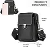 G&uuml;rteltasche Leder Herren H&uuml;fttasche mit G&uuml;rtelschlaufe Handytasche mit Geldb&ouml;rse Vintage Kleine Umh&auml;ngetasche Schultertasche Vertikale Handyh&uuml;lle Geldbeutel 7 Zoll Braun