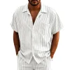  Striped Short-Sleeve Shirt for Men - Stylish and Comfortable Summer Wear by Inlyline