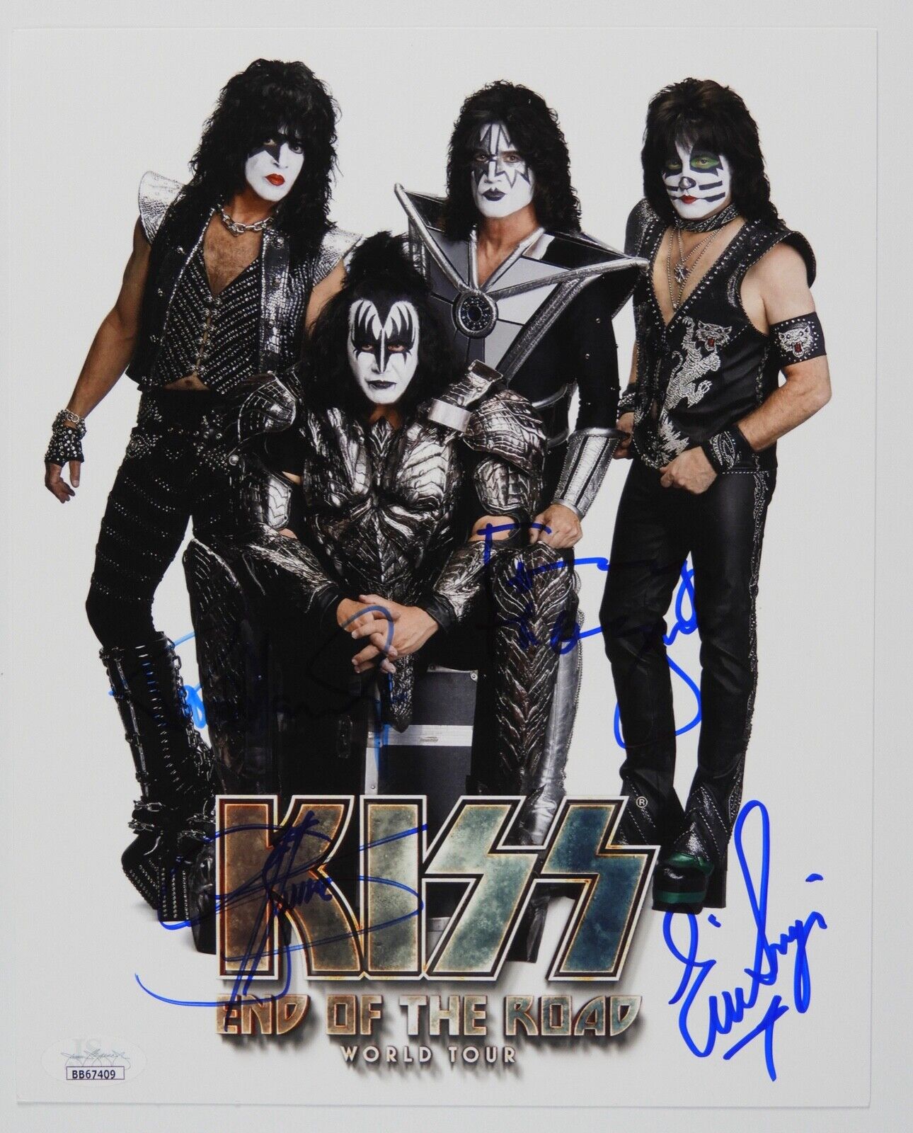 KISS End Of The Road Signed JSA Signed Autograph Photo Poster painting Paul Stanley Gene Simmons