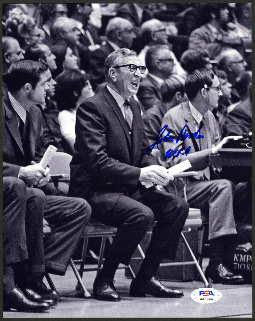 Coach John Wooden SIGNED 8x10 Photo Poster painting UCLA BRUINS PSA/DNA AUTOGRAPHED Pyramid