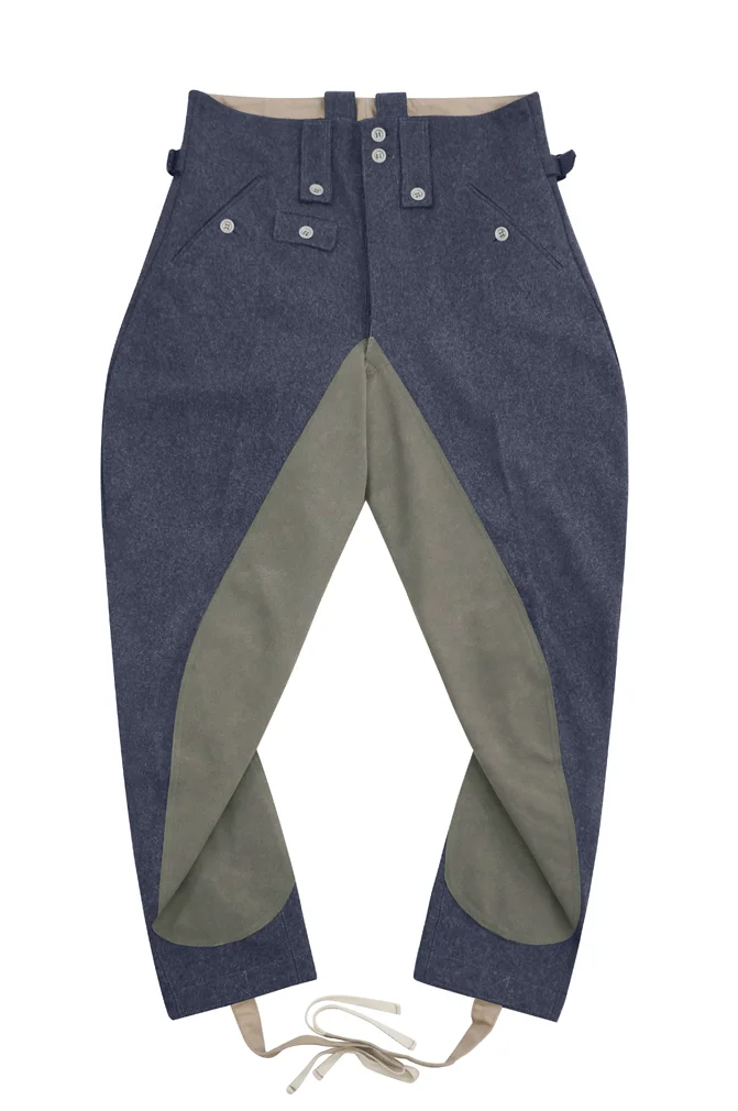   Luftwaffe German M1943 Blue Grey Wool Mounted Troops Riding Breeches German-Uniform