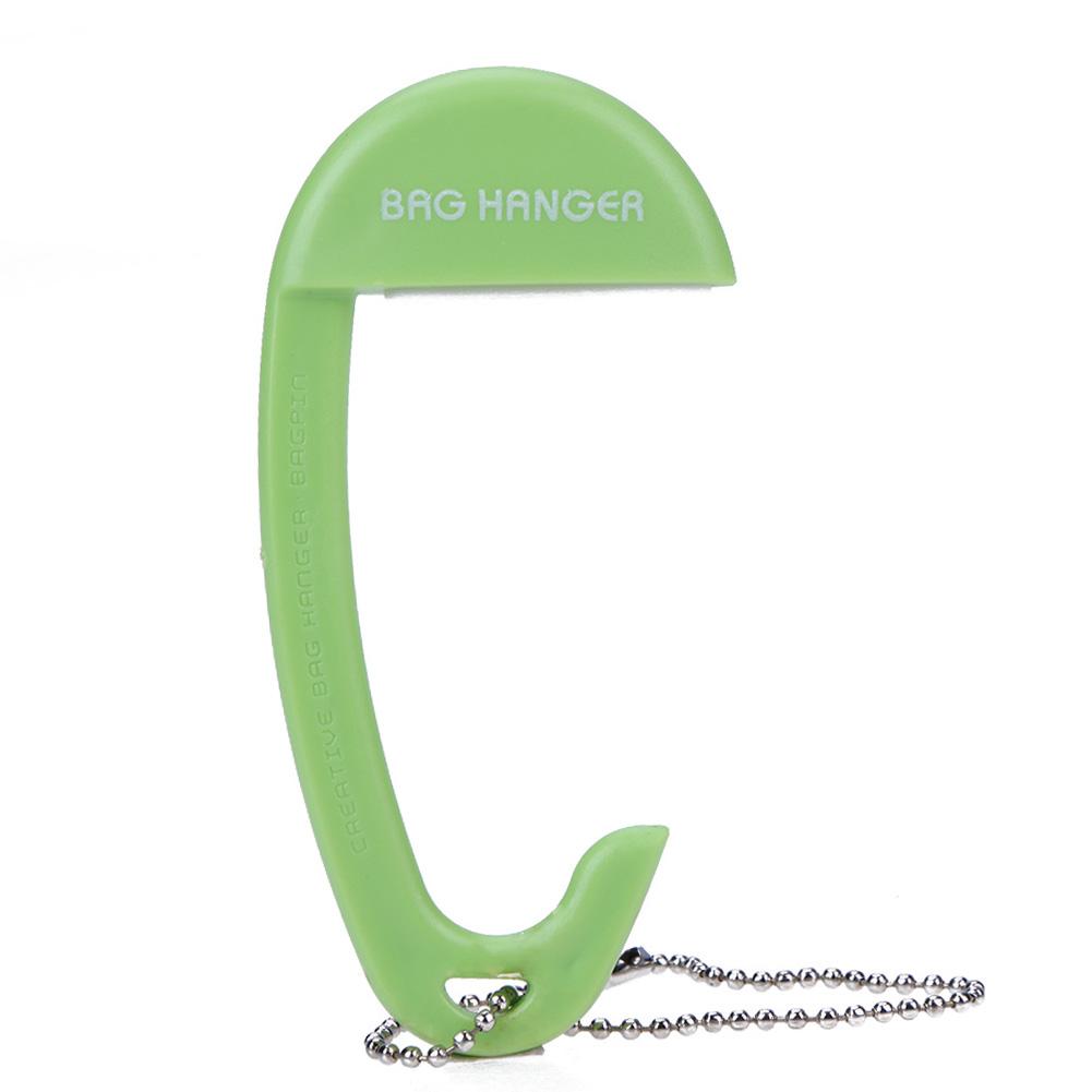 

Portable Plastic Bag Hangers Removable Table Desk Purse Handbag Hook Holder, Green, 501 Original