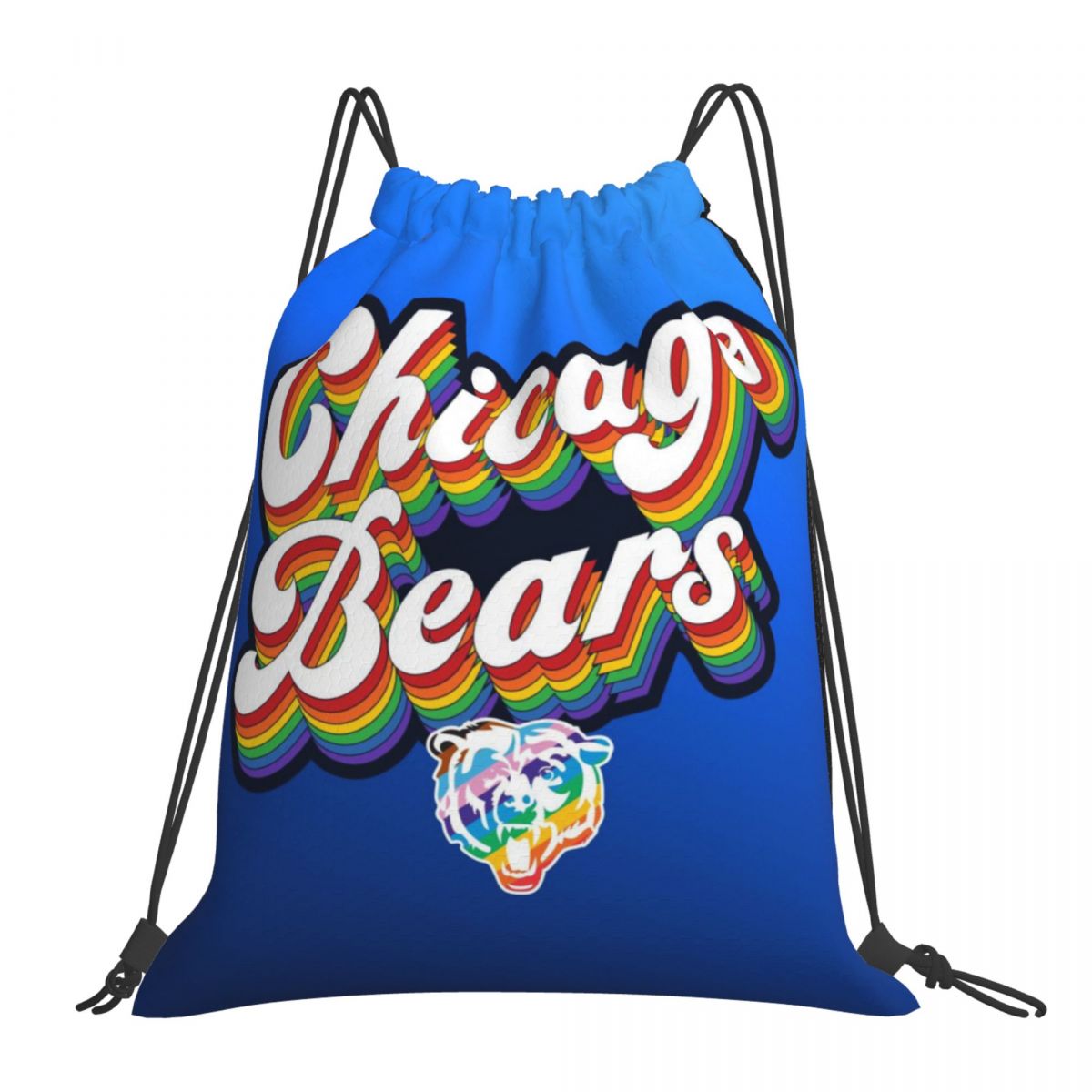 Chicago Bears Pride Month Sports Drawstring Bag