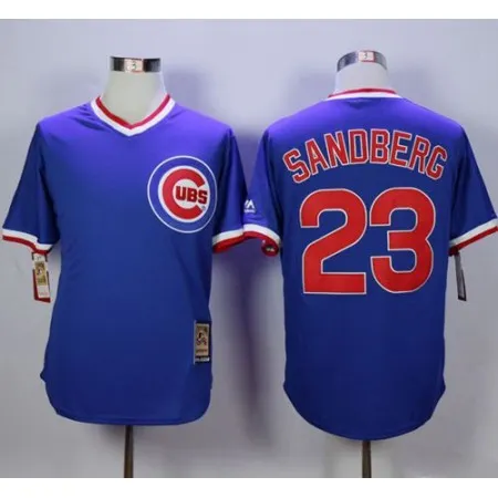 Cubs #23 Ryne Sandberg Blue Cooperstown Stitched MLB Jersey