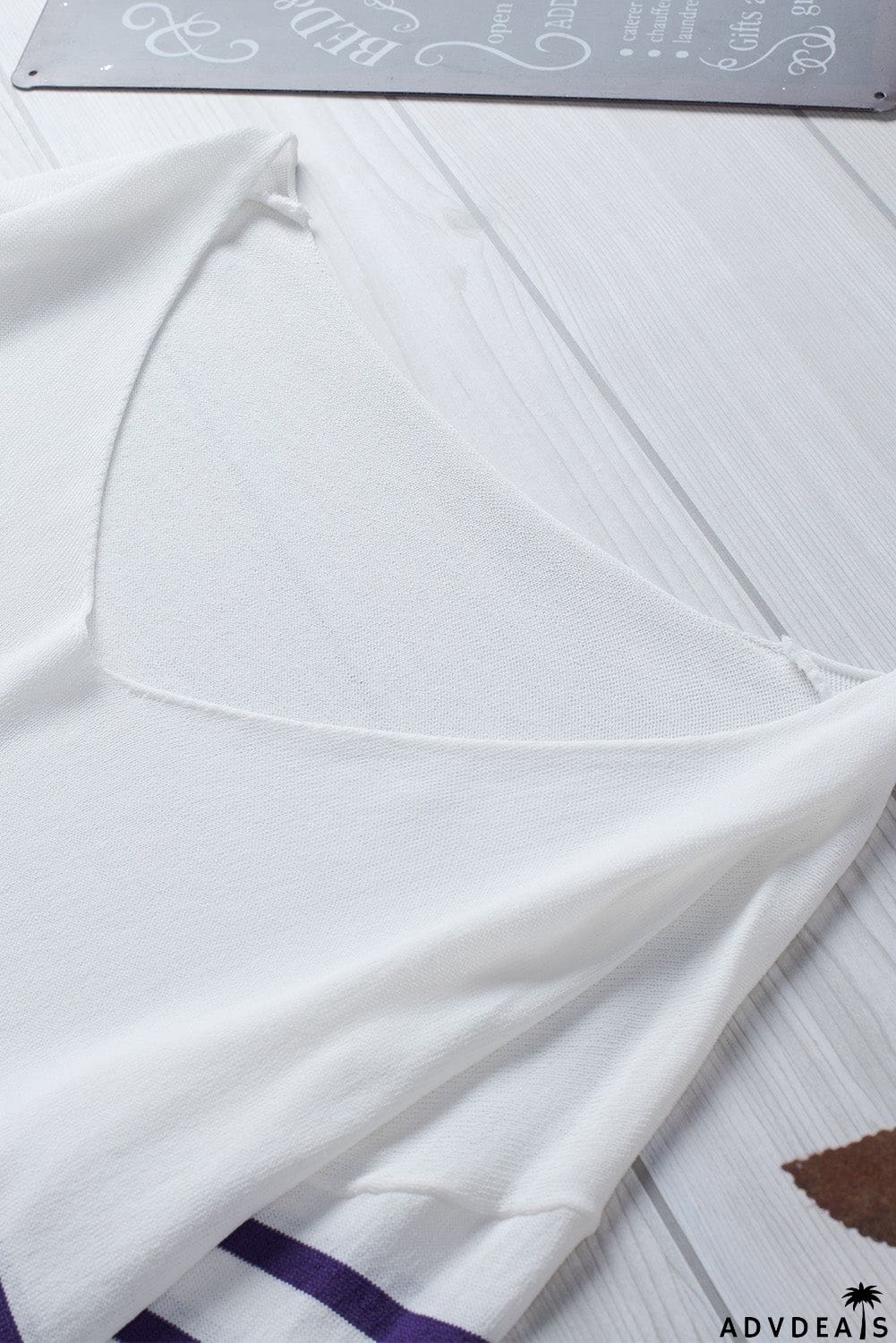 Striped V Neck Sweater