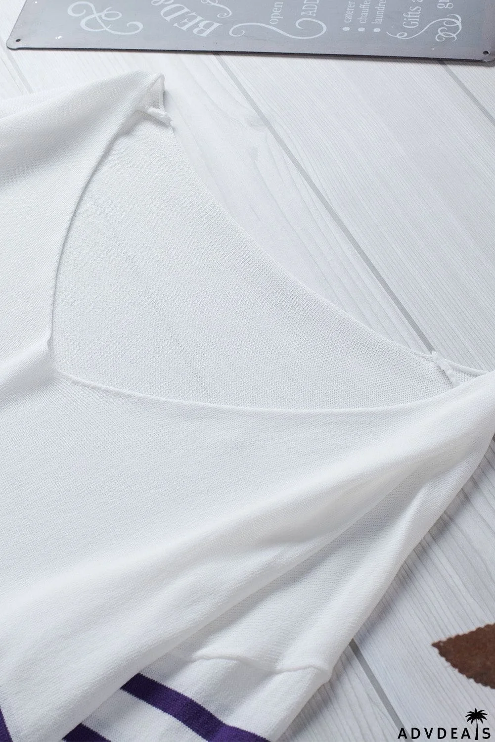 Striped V Neck Sweater