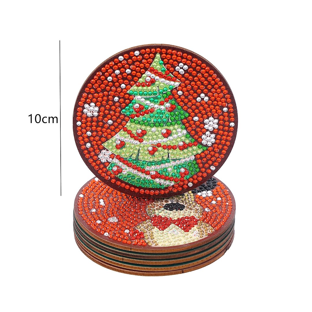 DIY Wooden Christmas Coasters Diamond Painting Kits for Beginners ...