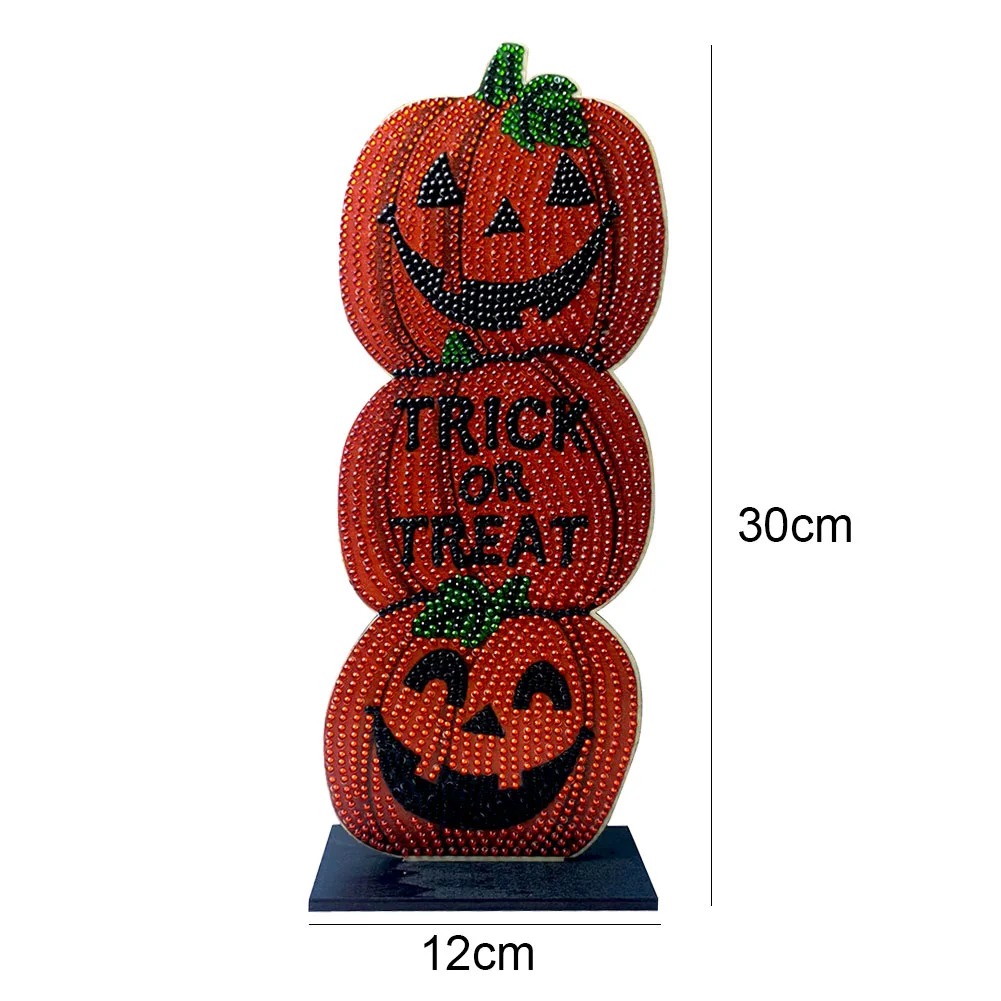 Halloween Wooden Spot Diamond Decoration (Single-sided Crystal Diamond)