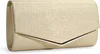 BAIGIO Elegant Abendtasche Damen Clutch Damen Brauttasche Champagner Schultertasche Einfarbige Ttasche f&uuml;r Hochzeit Party Cocktail