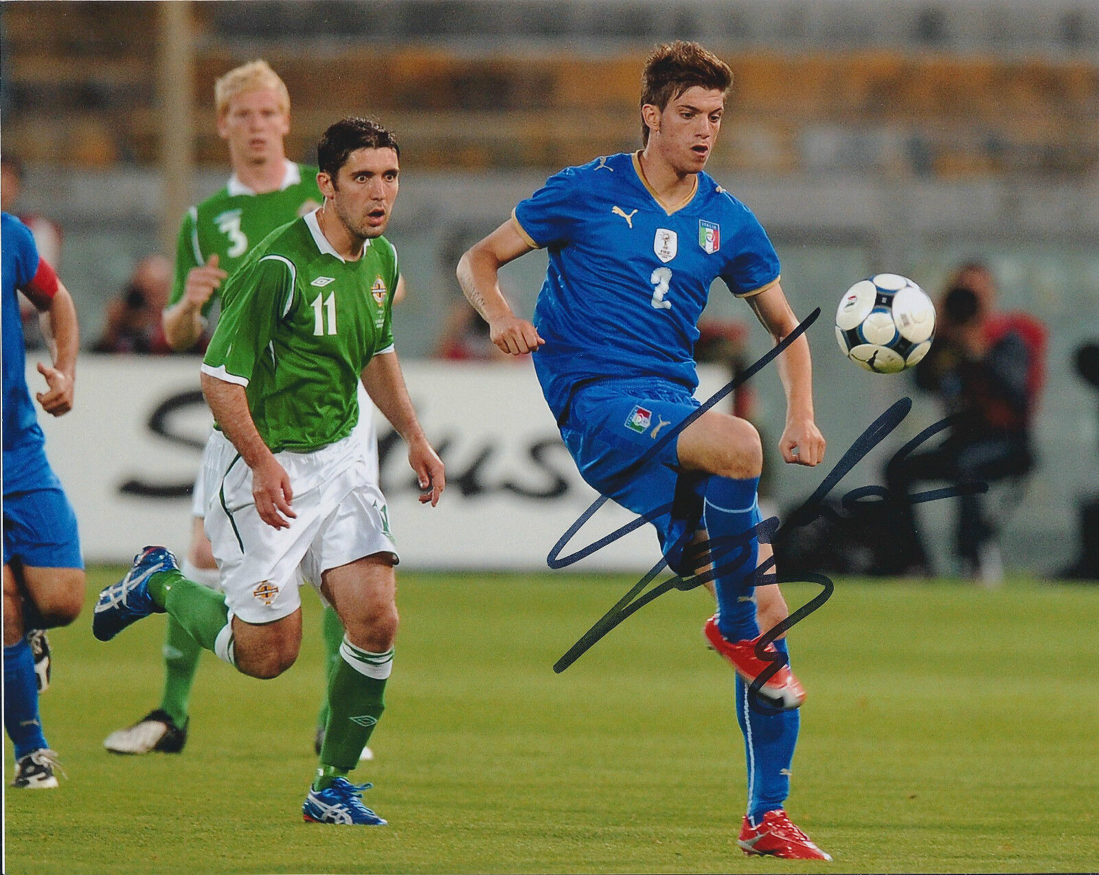 Davide SANTON SIGNED Autograph 10x8 Photo Poster painting AFTAL COA Italy Newcastle United