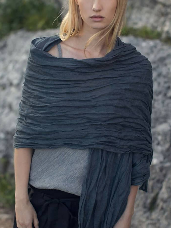Vintage Linen Shawl Scarf Thin tjj Shicloths