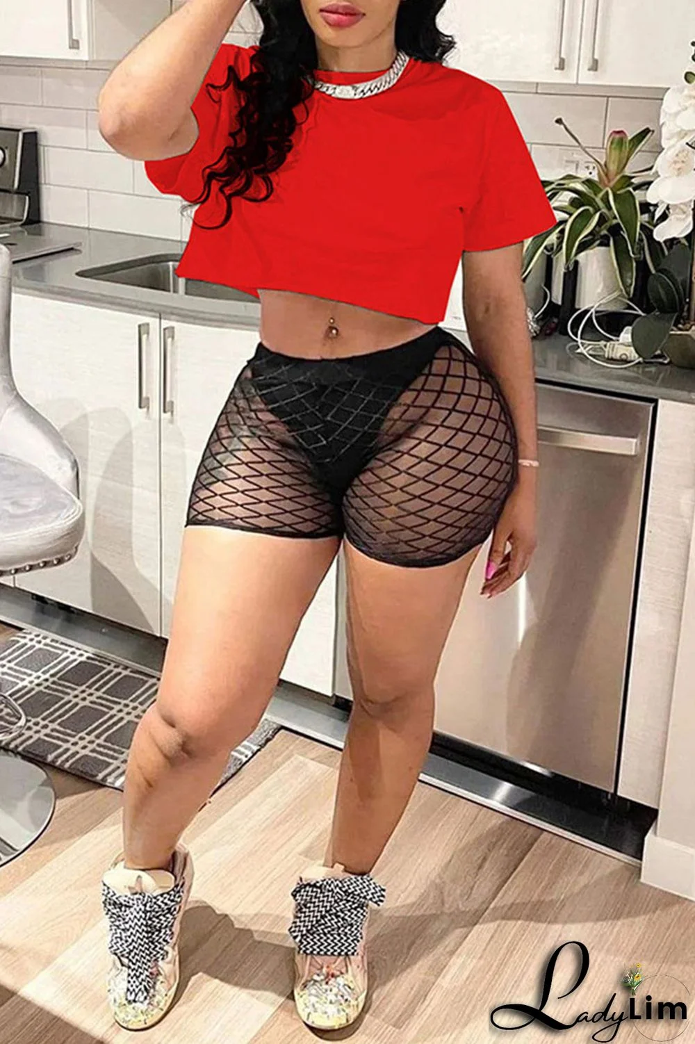 White Sexy Solid Split Joint O Neck Short Sleeve Two Pieces