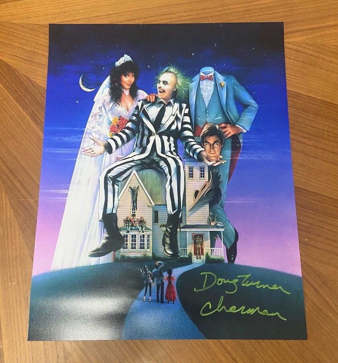 * DOUG TURNER * signed 11x14 Photo Poster painting * CHARMAN * BEETLEJUICE * PROOF * 4