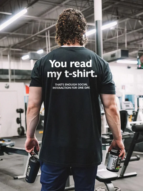 That's Enough Social Interaction For One Day Printed Men's T-shirt