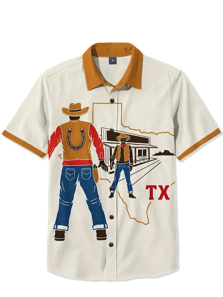 Suitmens 100% Cotton - TEXAS Cowboy  Shirt