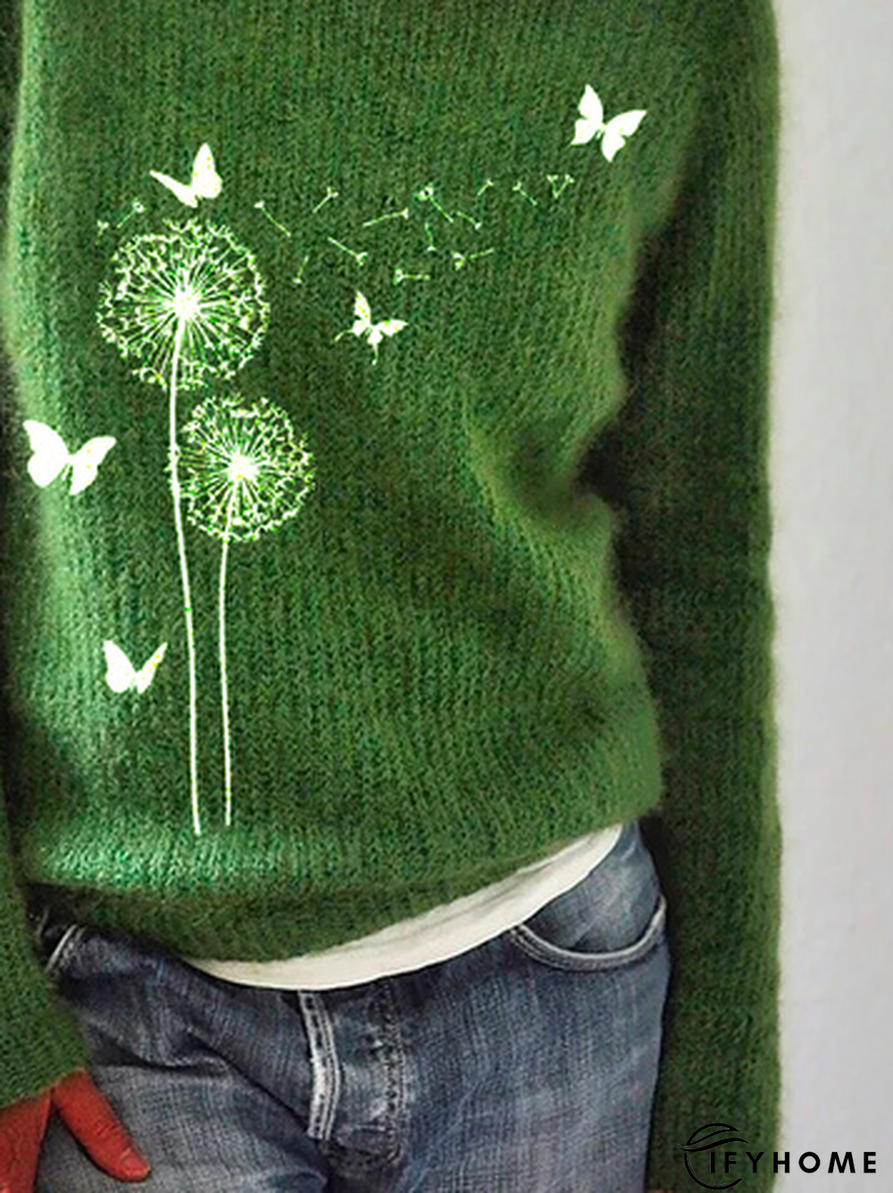 Loose Yarn/Wool Yarn Casual Tunic Sweater Knit Jumper | IFYHOME