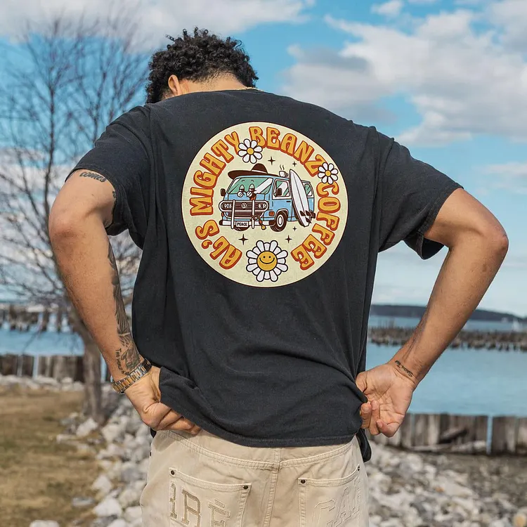 Al's Mighty Beanz Coffee Printed Men's T-shirt