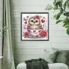 Owl in Coffee Cup - Crystal Rhinestone Diamond Painting