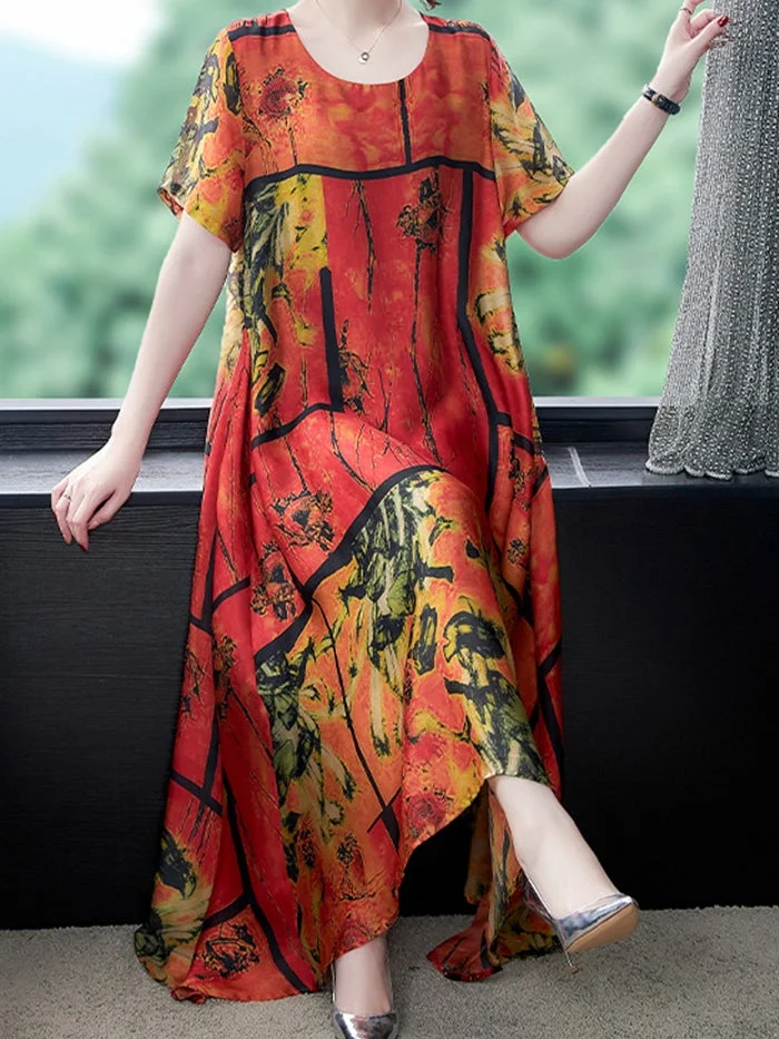 Elegant Fashion Print Dress
