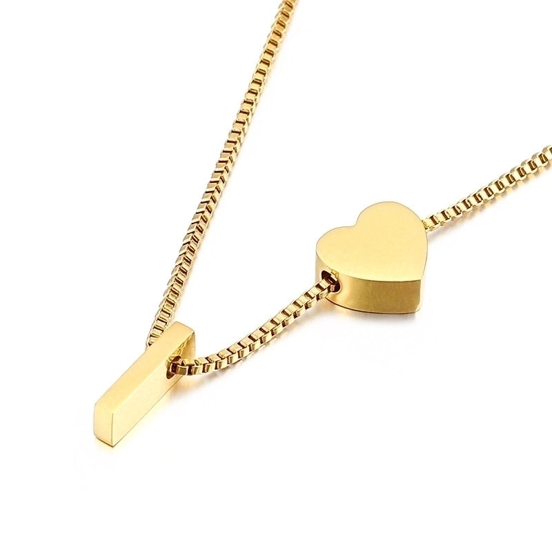 Titanium Steel 18K Gold Plated Korean Style Plating Letter Necklace