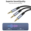 1/8in TRS Stereo Splitter Cable Male To Dual Male 3.5mm Y-Splitter Stereo Audio Cable for Speakers Headphone Cell Phone PC Laptop