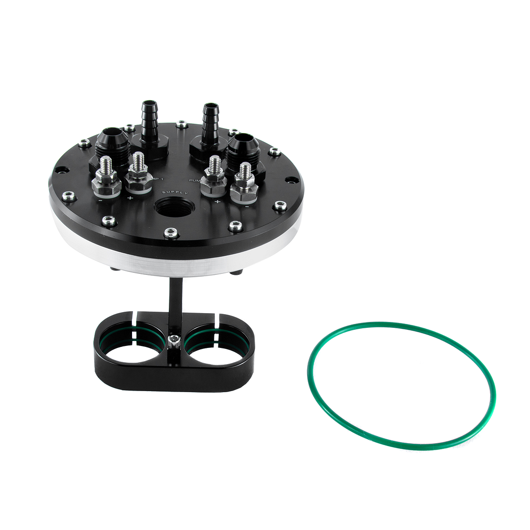 Alloyworks Fuel Pump Hanger Suits Single/Twin 39mm-40mm Pumps Black