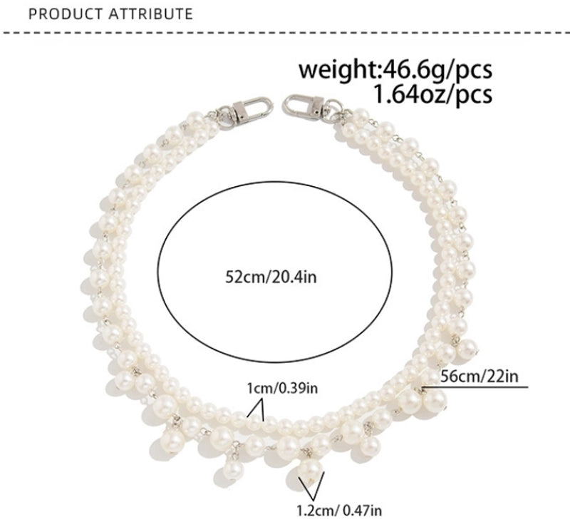 Modern Style Classic Style Geometric Imitation Pearl Alloy Beaded Unisex Chain Belts