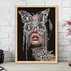 Crystal Butterfly Fringe Mask Special Shaped 5D DIY Partial Drill Diamonds Dots Gem Art Kits 11.81x15.75Inch Diamond Dots Paintings Diamonds Paintings Gem Art for Adults Beginners Home Decor