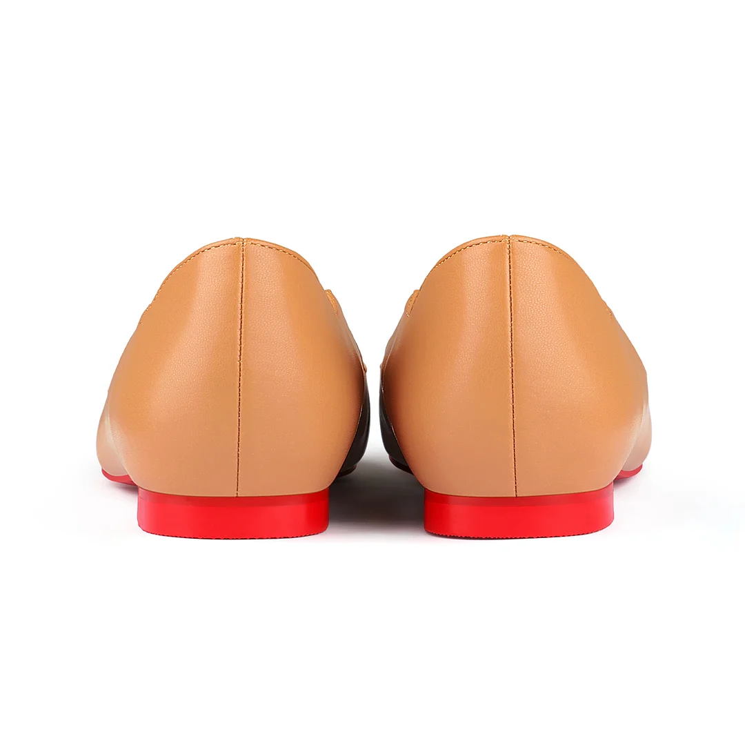 Women's Flats Pointed Toe Internal Increase Chunky Heels Red Bottom Kitten Heels Hot Chickita Daily Pumps for Women-MERUMOTE