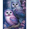 >SALE<5D DIY Full Round Drill Partial AB Diamond Painting Owl Decoration 45x55CM
