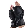 Rechargeable USB Fingerless Heated Gloves w/3 Heating Levels for Sports Skiing