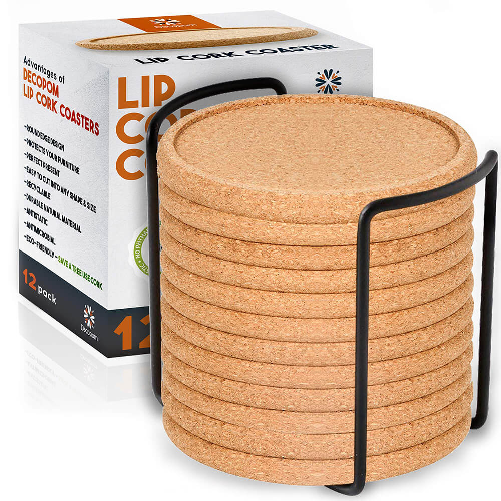 Natural Round Cork Coasters(12 PCS)