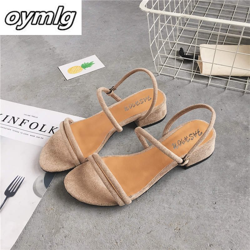 new Flat outdoor slippers Sandals foot ring straps beaded Roman sandals fashion low slope with women's shoes low heel shoes