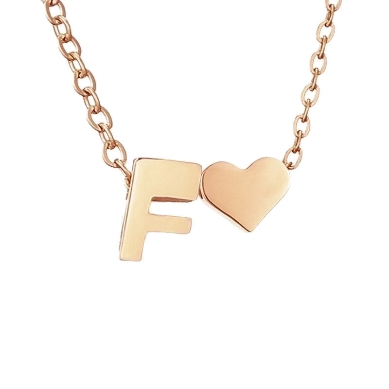 Stainless Steel Titanium Steel 14K Gold Plated Fashion Plating Letter Necklace