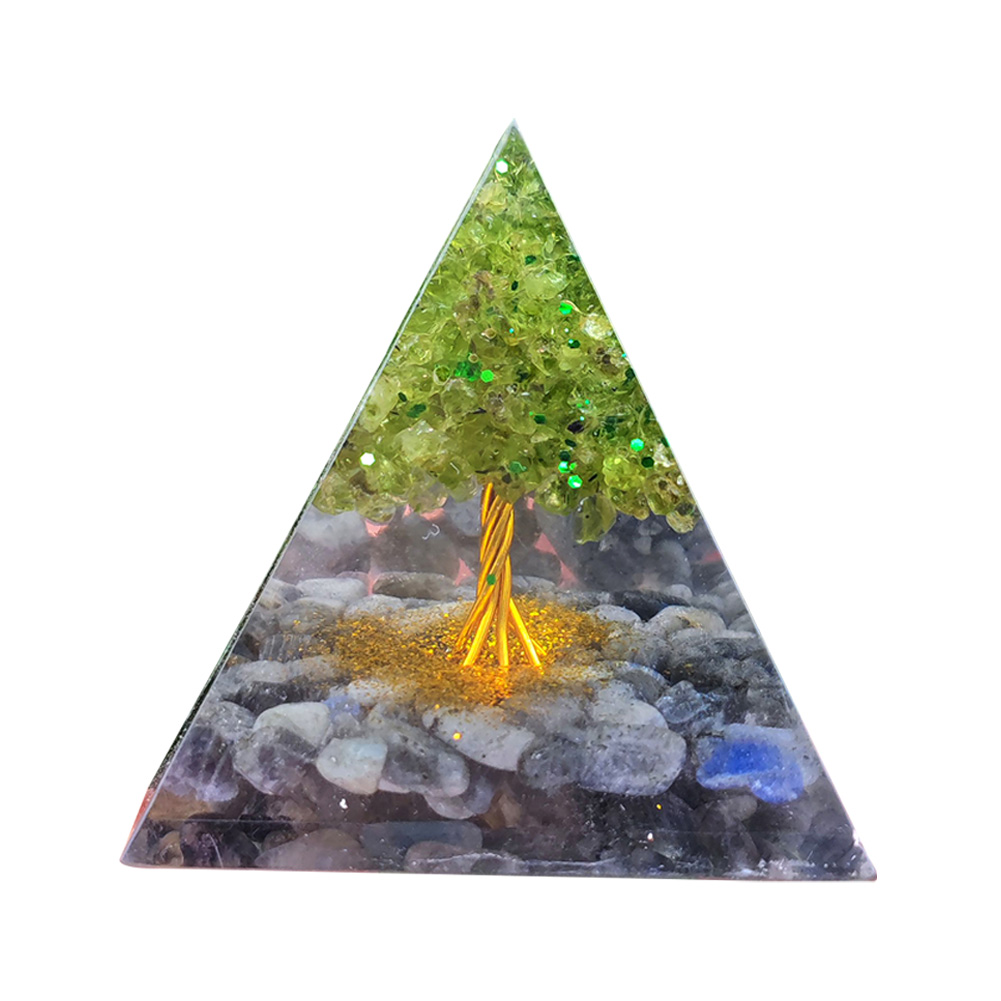

Ogan Pyramid Natural Crystal Energy Tower Energy Healing Reiki Chakra (B), 501 Original