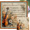 Violin Notes-11CT Stamped Cross Stitch 45*45cm tapestrymarket