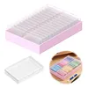 Portable Craft Storage Container with 30pcs Small Container Case Plastic Storage Containers for Art DIY Jewelry Fishing Tackle Crafts Storing (pink)