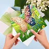(US Local)6PCS DIY Butterfly Designs Diamond Art Greeting Cards Diamond Art Handmade Cards