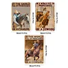 (US Only)3Pcs Vintage Western Cowboy Metal Tin Sign 2D Metal Wall Art Poster 30x40cm
