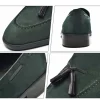  Fashion Tassel Men Loafers Suede Leather Party Shoes