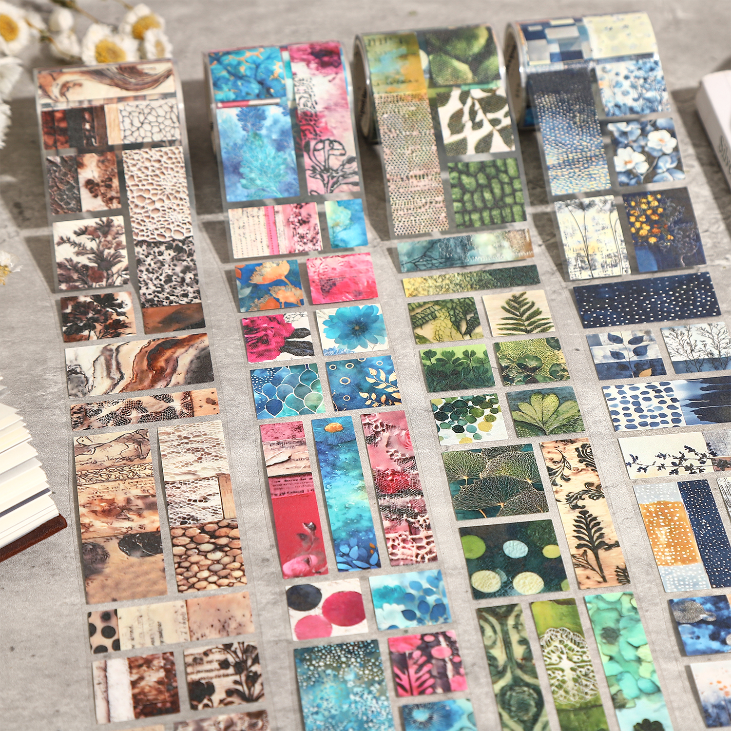 테이프 - 꽃처럼 아름다운 비밀의 영역 시리즈 빈티지 식물 꽃무늬