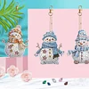 6Pcs DIY Diamond Painting Winter Snowman Keychain