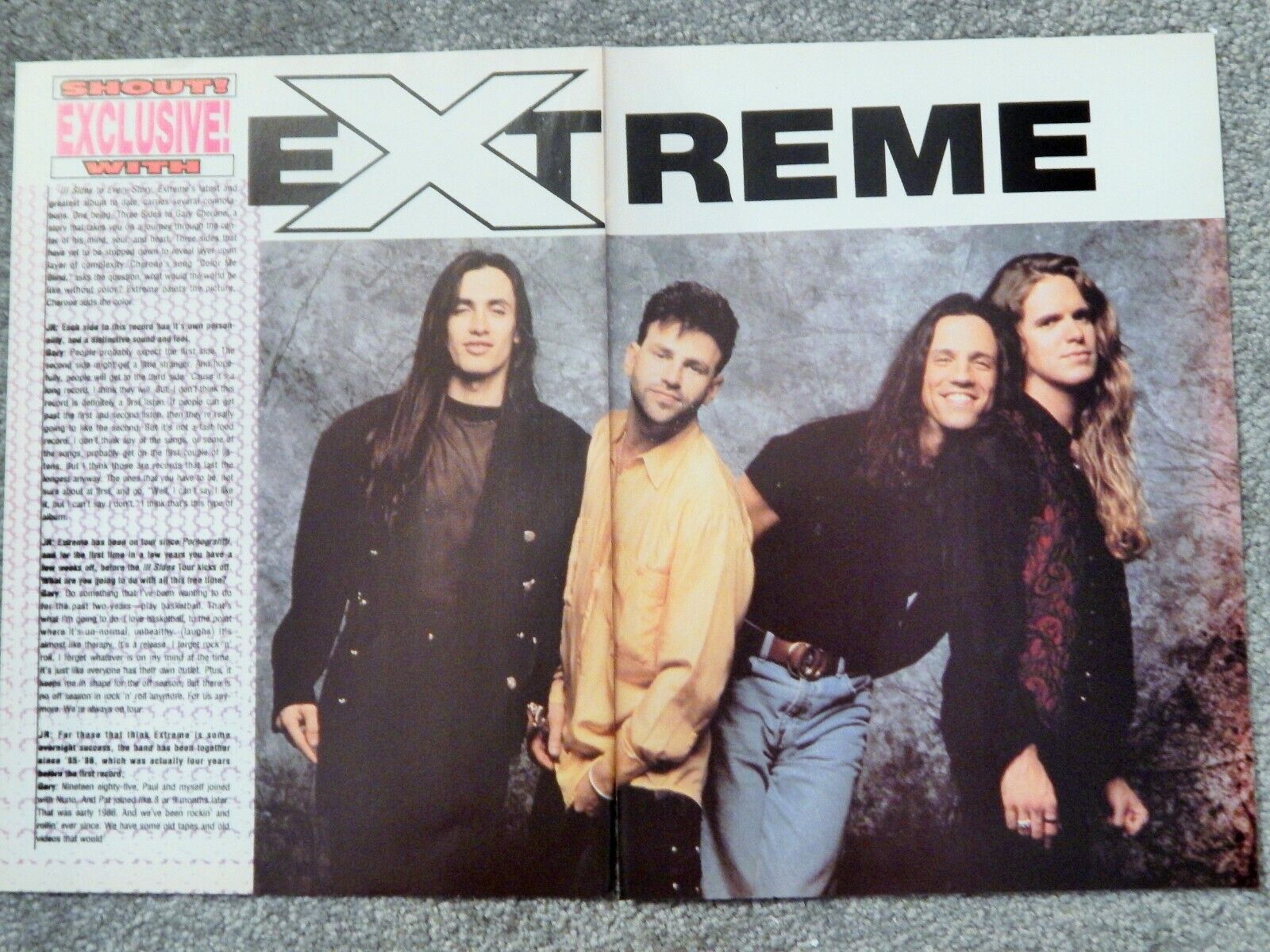 EXTREME / WARRANT ORIGINAL VTG 1992 Photo Poster painting