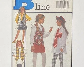 pornhint Pornhint Butterick 6362, Girls' Vest, Shirt, Skirt, Shorts & Leggings, Size 7-10, 90's Easy Sewing Pattern