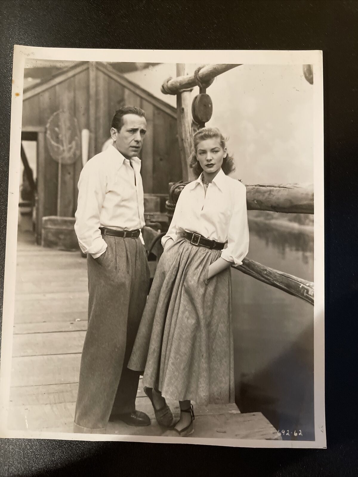 RARE! Great Humphrey Bogart & Lauren Bacall Promo Promotional Photo Poster painting (Key Largo?)